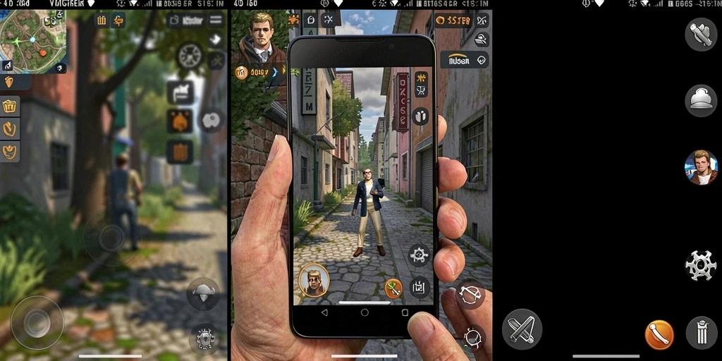 Screenshot menunjukkan tampilan utama permainan dengan berbagai opsi slot.