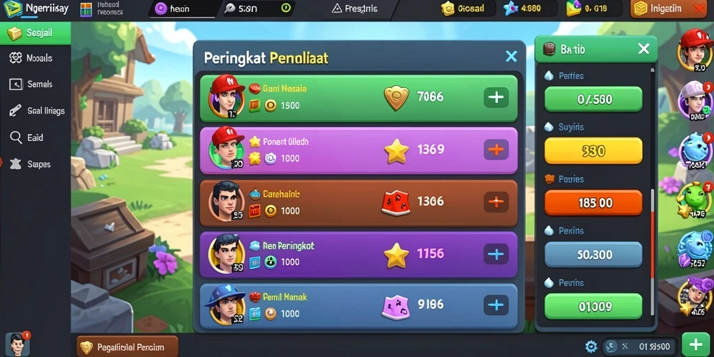 Tangkapan layar menampilkan petualangan seru dalam level pertama.
