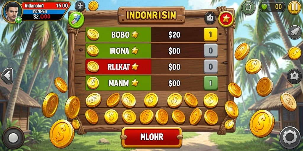 Screenshot menampilkan antarmuka permainan yang menarik.