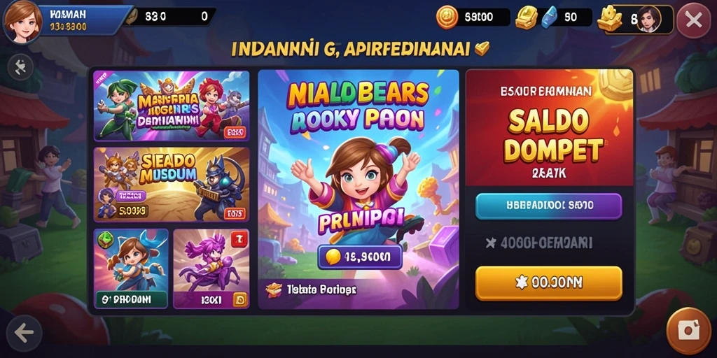 Screenshot menunjukkan antarmuka utama GOGOREJEKI yang menarik.