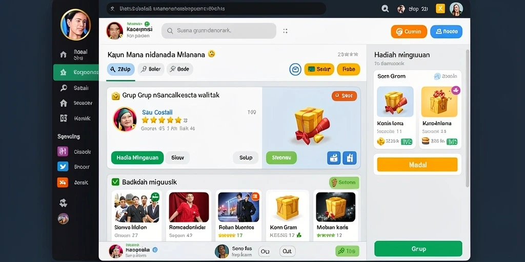 Screenshot menunjukkan tampilan antarmuka yang menarik.