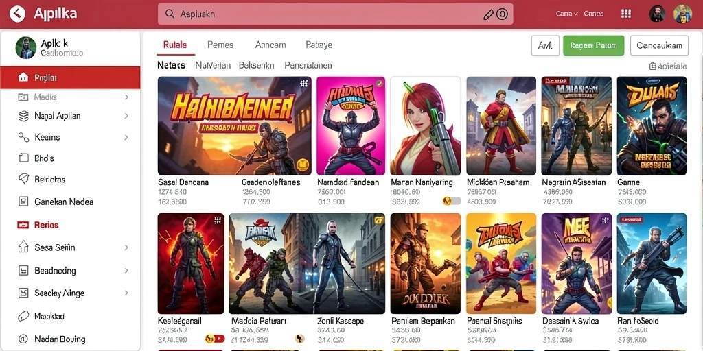 Tampilan awal NAGAWIN yang menarik dan colorful.