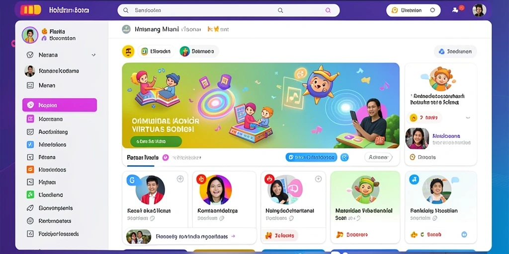 Tampilan layar utama NET29 yang menarik dan informatif.