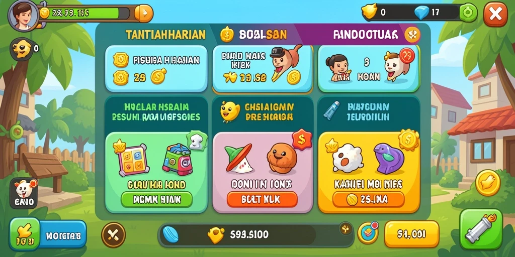 Tampilan menu utama VIO77 yang menarik dan intuitif.